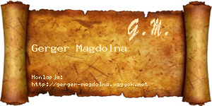 Gerger Magdolna névjegykártya